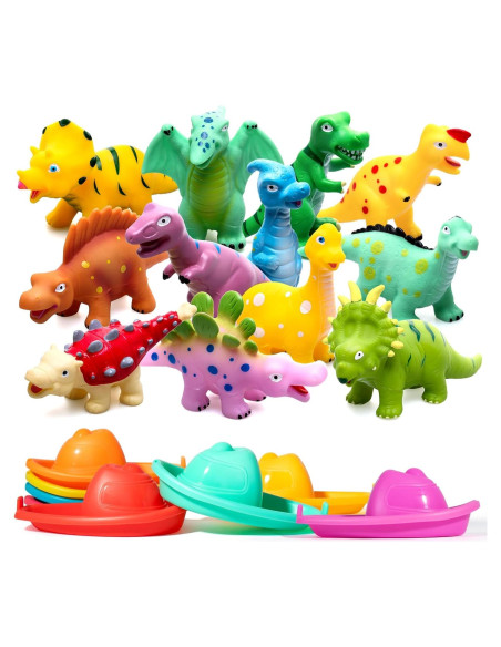 Juguetes de baño Hely Cancy - Dinosaurios y Barcos Apilables