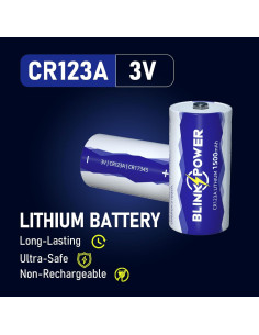 Baterías de Litio CR123A 3V Blinkspower Paquete de 6 2