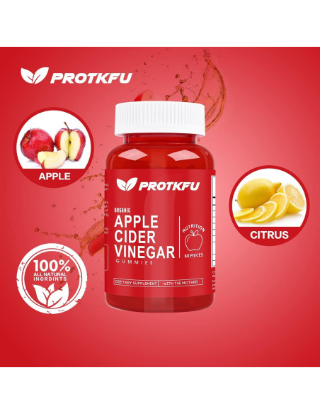 Gomitas de Vinagre de Sidra de Manzana ProTKFU 120g Veganas