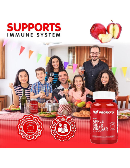 Gomitas de Vinagre de Sidra de Manzana ProTKFU 120g Veganas