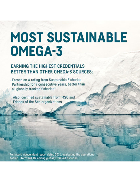 Suplemento Omega 3 Aceite de Krill Kori 600 mg 60 Cápsulas