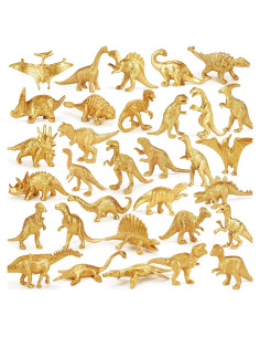 Figuras de Dinosaurios Dorados AugToy 48PCS Decoración Fiesta