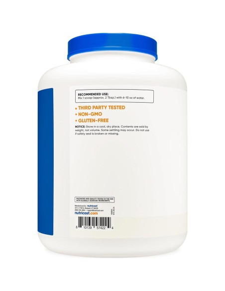 Polvo de Dextrosa Nutricost 4.54 kg - Sin OGM, Sin Gluten