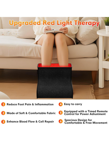 Terapia de Luz Roja para Pies EPOE, 320 LEDs, Alivio Dolor Terapia de Luz Roja para Pies EPOE, 320 LEDs, Alivio Dolor