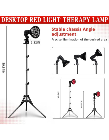 Lámpara de Terapia de Luz Roja SAVILER 660nm y 850nm