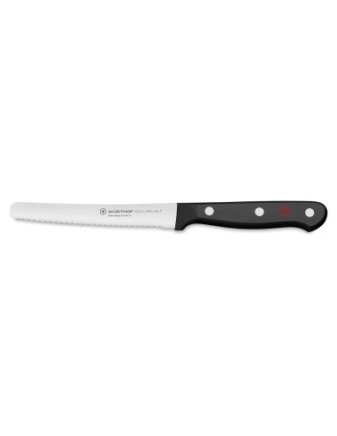 Cuchillo de Utilidad Serrado Wüsthof Gourmet 11.43 cm Negro