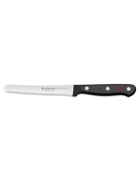 Cuchillo de Utilidad Serrado Wüsthof Gourmet 11.43 cm Negro