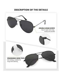 Gafas de Sol Livh Aviador Polarizadas UV400 Dorado Lila 2