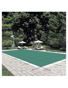 Cubierta de Seguridad para Piscina VEVOR 5.49x10.97m Verde