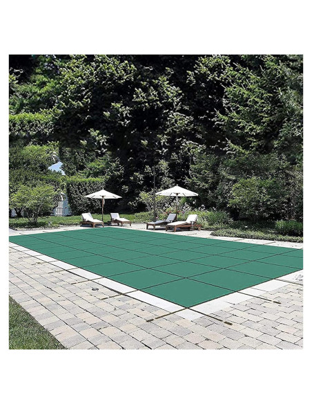 Cubierta de Seguridad para Piscina VEVOR 5.49x10.97m Verde