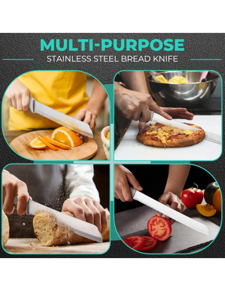 Cuchillo de Pan HAUSHOF 25.4 cm Acero Inoxidable Serrado