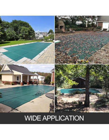 Cubierta de Seguridad para Piscina VEVOR 5.49x10.97m Verde