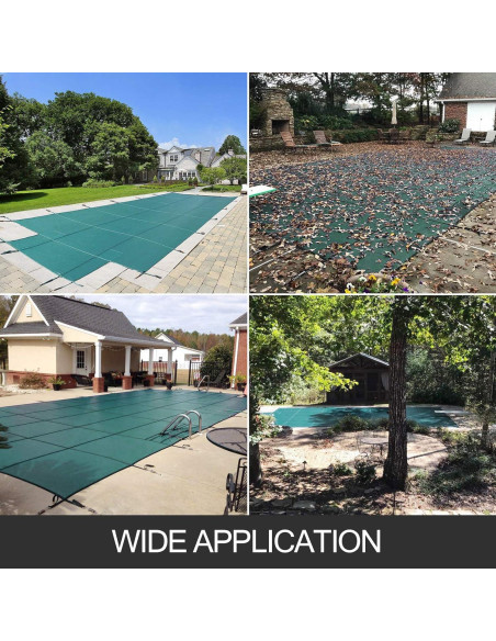 Cubierta de Seguridad para Piscina VEVOR 5.49x10.97m Verde