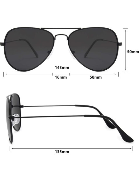 Gafas de Sol Livh Aviador Polarizadas UV400 Dorado Lila