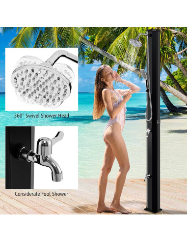 Ducha Exterior Solar Goplus 9.3 Galones 7.2 Pies Ajustable