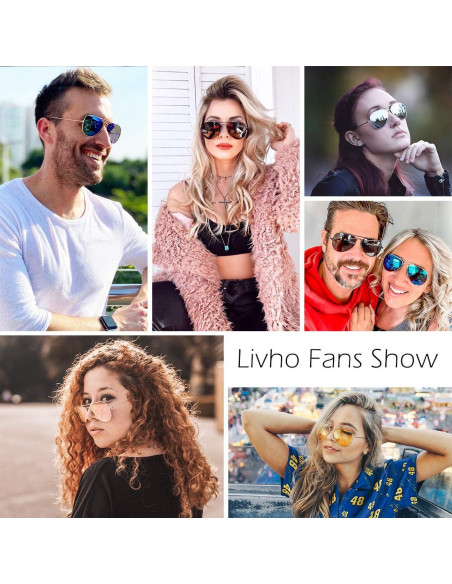 Gafas de Sol Livh Aviador Polarizadas UV400 Dorado Lila