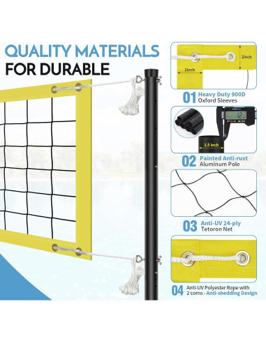 Juego de Voleibol de Piscina Olybeaka con Red Ajustable y 2 Pelotas