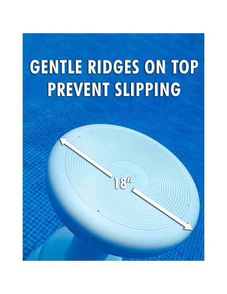 Taburete de piscina sumergible DUNNRITE 61 cm blanco