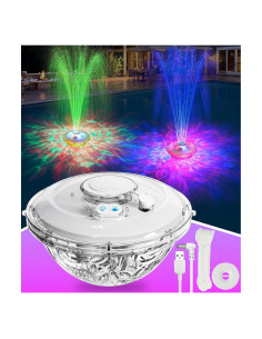 Fuente Flotante para Piscina LanAqua con Luces LED - Blanca