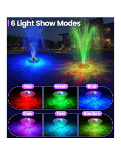 Fuente Flotante para Piscina LanAqua con Luces LED - Blanca 2