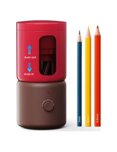 Sacapuntas Eléctrico VUSIGN Rojo 5 Modos Afilado Automático