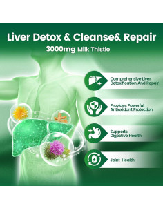 Cápsulas Detox Hepático VivoNu 3000mg 240 Gelatinas Blandas 2