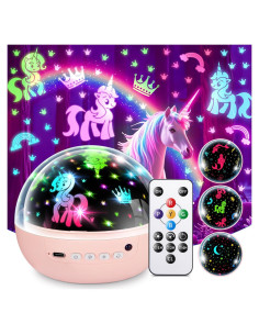Proyector de Luz Nocturna Unicornio StarYou 3 Películas 93 Efectos