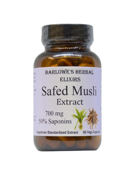 Extracto de Safed Musli Barlowe's Herbal 700 mg 60 Cápsulas Veganas