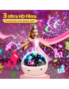 Proyector de Luz Nocturna Unicornio StarYou 3 Películas 93 Efectos 2