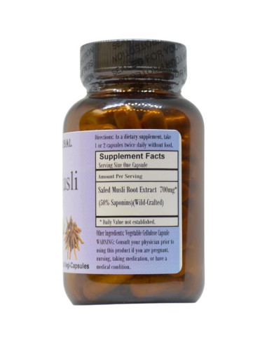 Extracto de Safed Musli Barlowe's Herbal 700 mg 60 Cápsulas Veganas