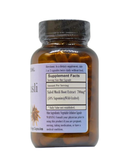 Extracto de Safed Musli Barlowe's Herbal 700 mg 60 Cápsulas Veganas