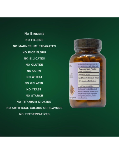 Extracto de Safed Musli Barlowe's Herbal 700 mg 60 Cápsulas Veganas