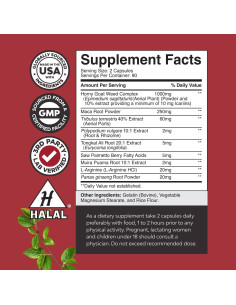 Suplemento de Hierba de Cabra Horny Natures Craft 1000mg 2