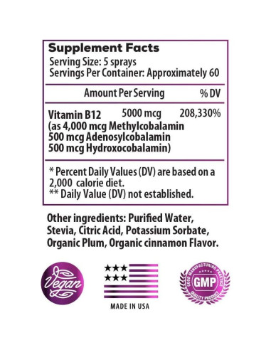 Spray Líquido B12 Ideal Infusion 5000 mcg - CinnaPlum