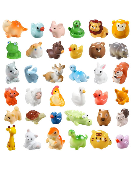 40 Figuras de Animales de Resina DIYDEC para Jardín Miniatura