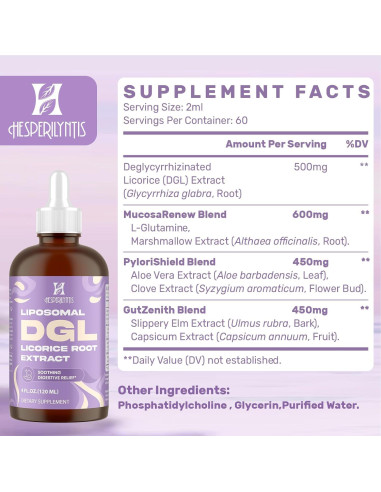 Extracto de Regaliz DGL Liposomal Hesperilyntis 118 ml - Digestivo