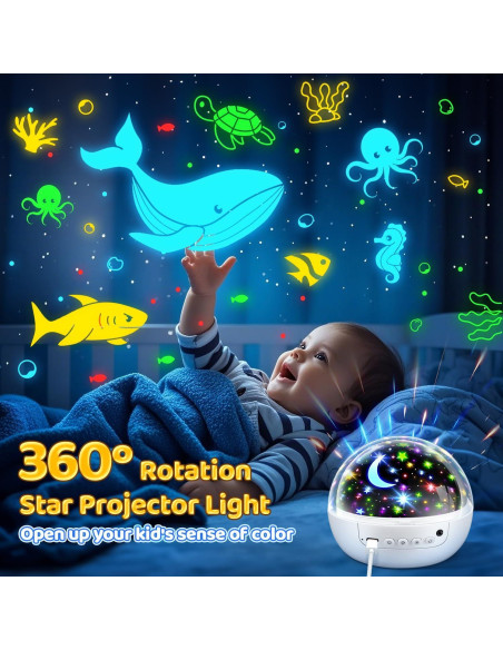 Proyector de Luz Nocturna PIKOY Dinosaurios 3D 31 Colores