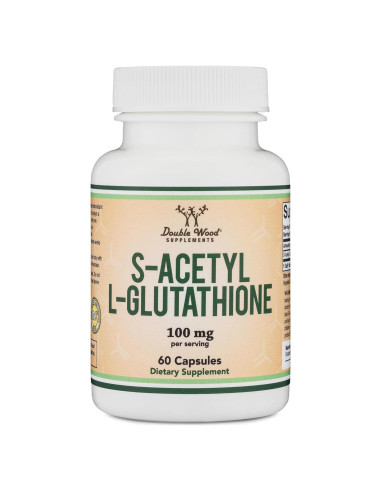 Cápsulas S-Acetil L-Glutatión 100mg - Antioxidante Double Wood