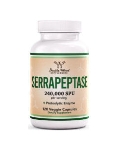 Serrapeptasa 240,000 SPU Double Wood - 120 Cápsulas Vegetales