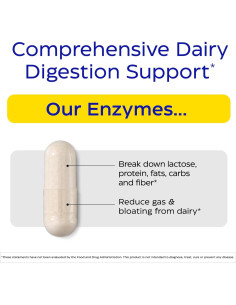 Enzymedica Lacto, Pastillas Veganas de Lactasa 30 Cápsulas 2