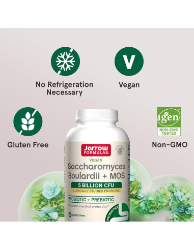 Suplemento Probiótico Jarrow Formulas Saccharomyces 90 Cápsulas