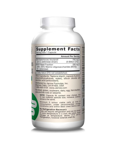 Suplemento Probiótico Jarrow Formulas Saccharomyces 90 Cápsulas