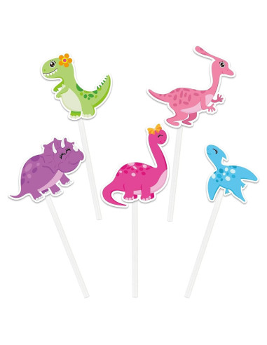 Adornos de Cupcake Dinosaurio WERNNSAI 35 Piezas Fiesta