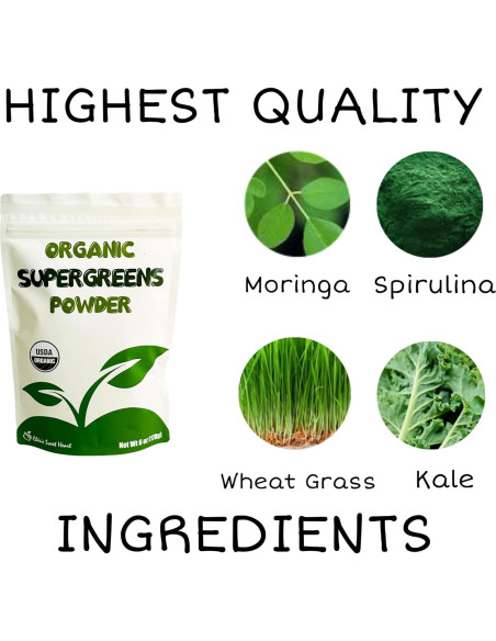 Polvo de Supergreens Orgánico Chérie Corazón Dulce 170 g