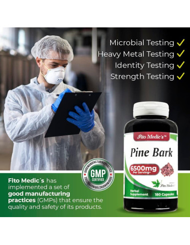 Suplemento Dietético Fito Medic's Extracto de Corteza de Pino 180 Cápsulas
