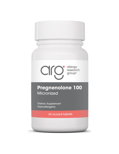 Suplemento de Progesterona Pregnenolona 100mg - Grupo de Investigación de Alergias - 60 Tabletas