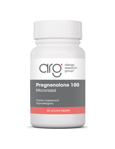 Suplemento de Progesterona Pregnenolona 100mg - Grupo de Investigación de Alergias - 60 Tabletas