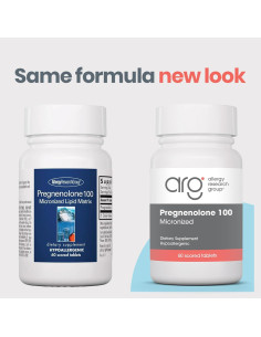 Suplemento de Progesterona Pregnenolona 100mg - Grupo de Investigación de Alergias - 60 Tabletas 2