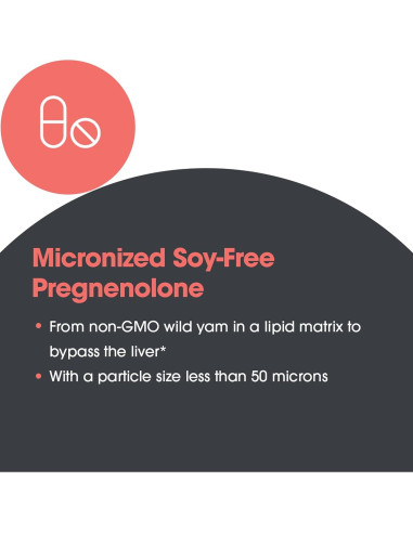 Suplemento de Progesterona Pregnenolona 100mg - Grupo de Investigación de Alergias - 60 Tabletas