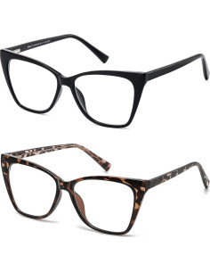 Gafas de lectura LKEYE ojo de gato 2.25D paquete de 2 2